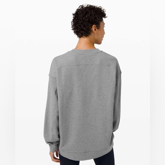 Lululemon Perfectly Oversized Crew in Heathered Core Medium Grey - Picture 2 of 8